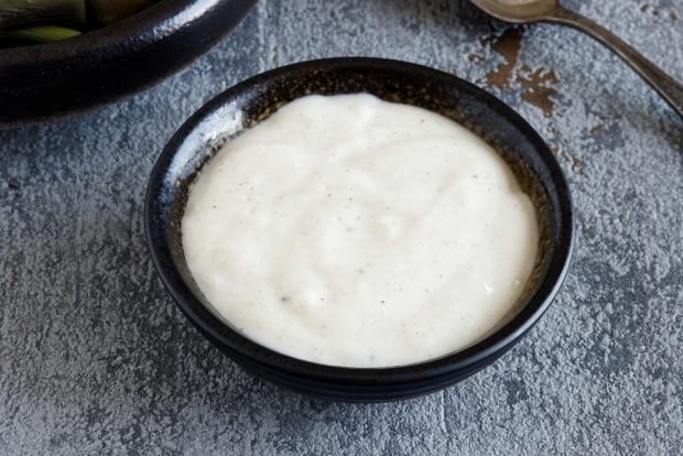 Classic bechamel sauce for moussaka