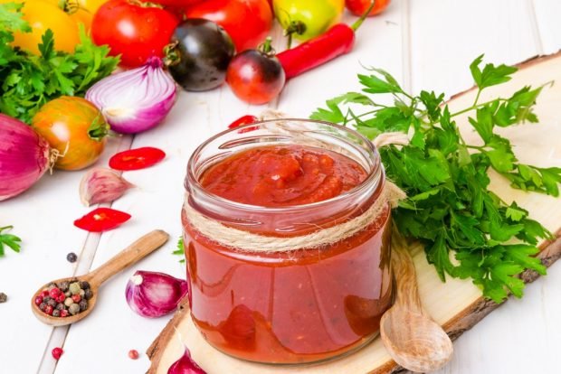 Ketchup with suneli hops – a simple and delicious recipe, how to cook step by step