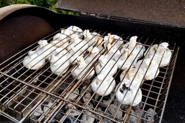 Marinade for champignons on the grill with sour cream 