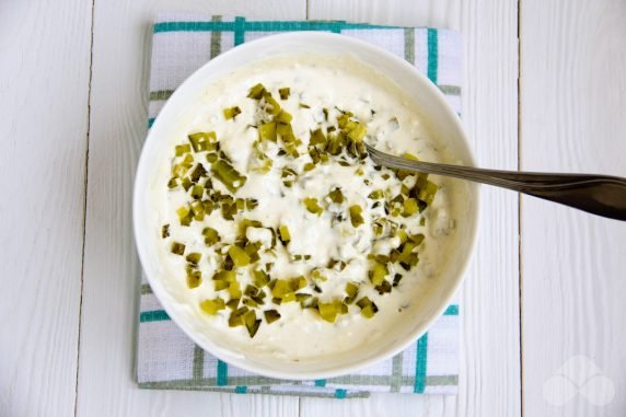 Tartar sauce: photo of recipe preparation, step 3