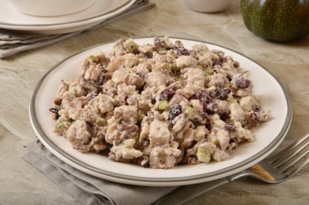 Turkey, cranberry and apple salad