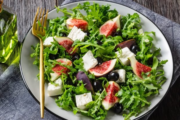 Salad with figs and feta – a simple and delicious recipe, how to cook step by step