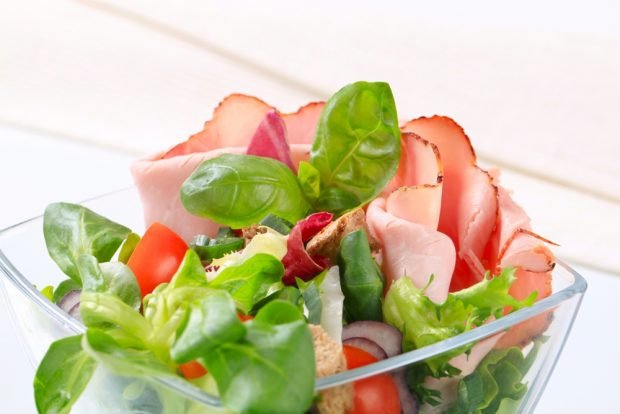 Cocktail salad with ham – a simple and delicious recipe, how to cook step by step