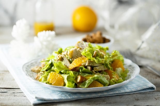 Salad with chicken and oranges is a simple and delicious recipe, how to cook step by step