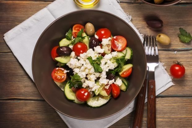 Greek salad without onions – a simple and delicious recipe, how to cook step by step