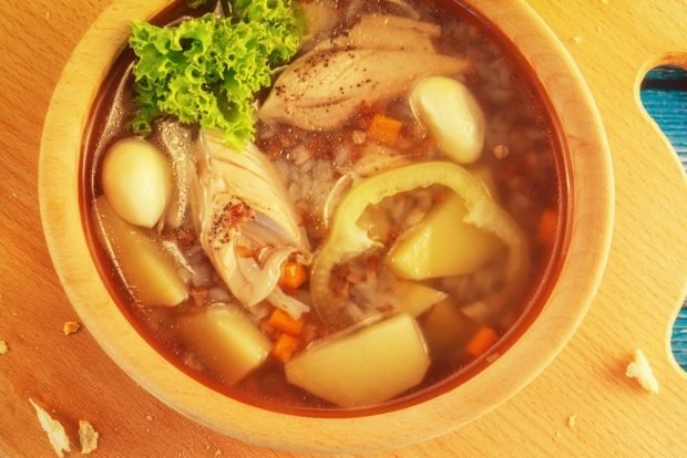 Chicken soup with buckwheat