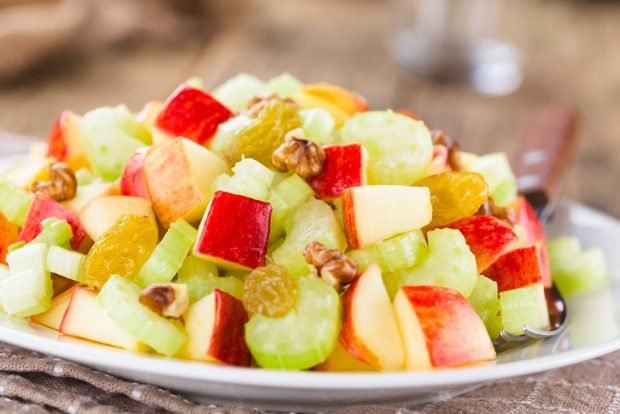 Salad with apples and celery