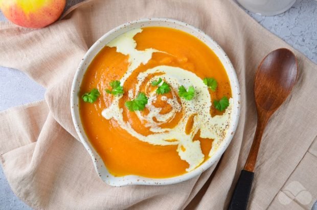 Carrot and apple puree soup – a simple and delicious recipe with photos (step-by-step)