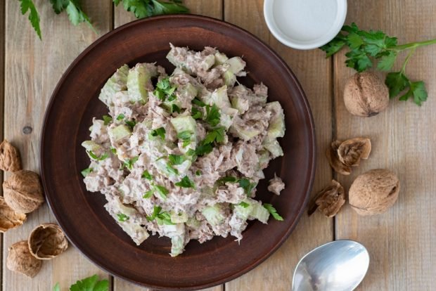 Salad with fish and celery 