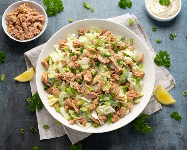 Salad with tuna avocado and cucumber