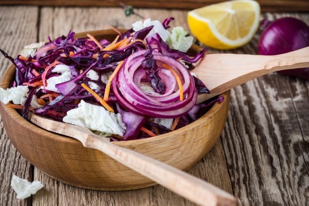 Purple salad with Peking cabbage – a simple and delicious recipe, how to cook step by step