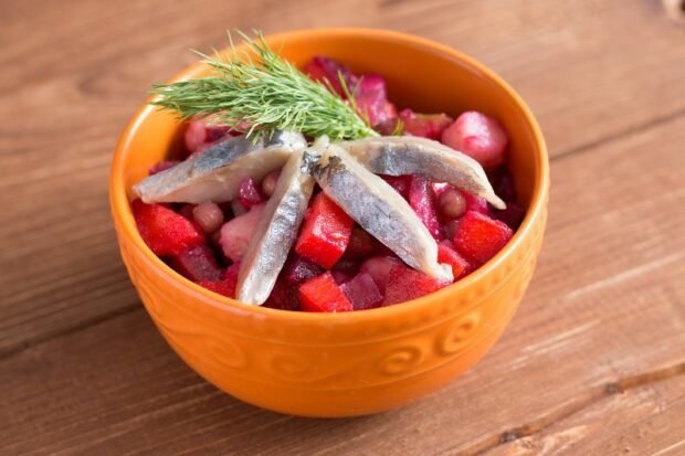 Vinaigrette with herring – a simple and delicious recipe, how to cook step by step