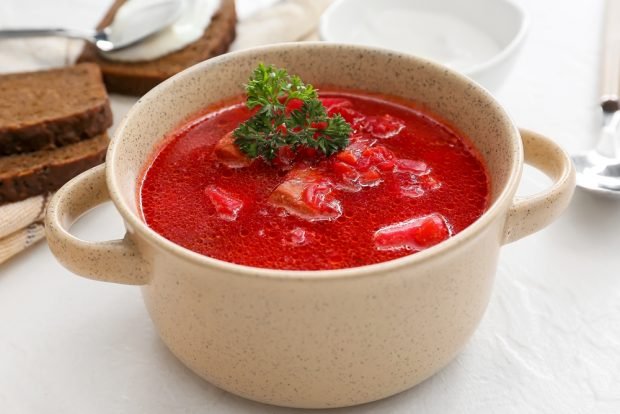 Borscht with baked beetroot – a simple and delicious recipe, how to cook step by step