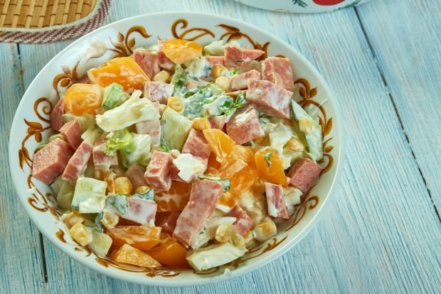 Salad with ham and yogurt – a simple and delicious recipe, how to cook step by step