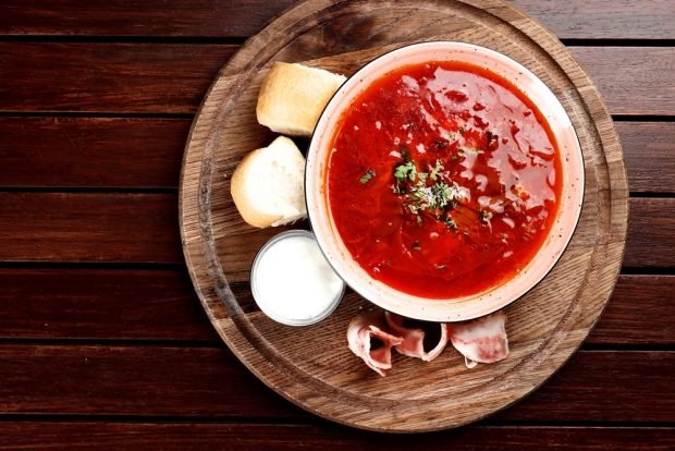 Ukrainian borscht without potatoes