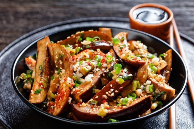 Fish salad with Korean carrots