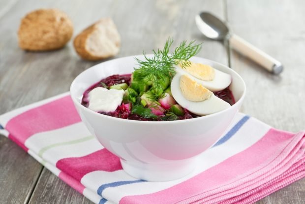 Okroshka with beetroot and nettle is a simple and delicious recipe, how to cook step by step