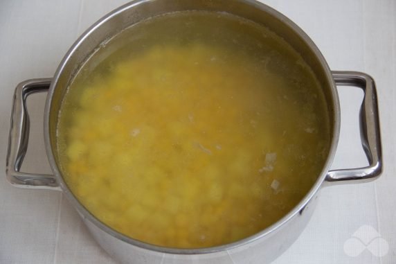 Creamy corn soup with beef: photo of recipe preparation, step 6