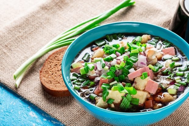 Okroshka with radish 