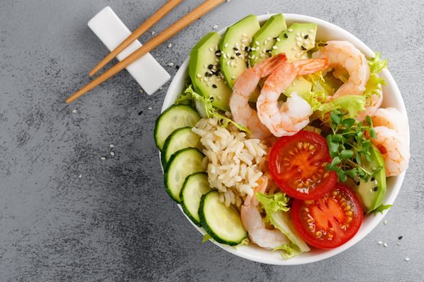 Poke with shrimp