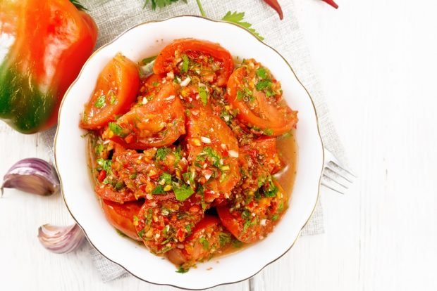 Korean tomatoes with herbs – a simple and delicious recipe, how to cook step by step