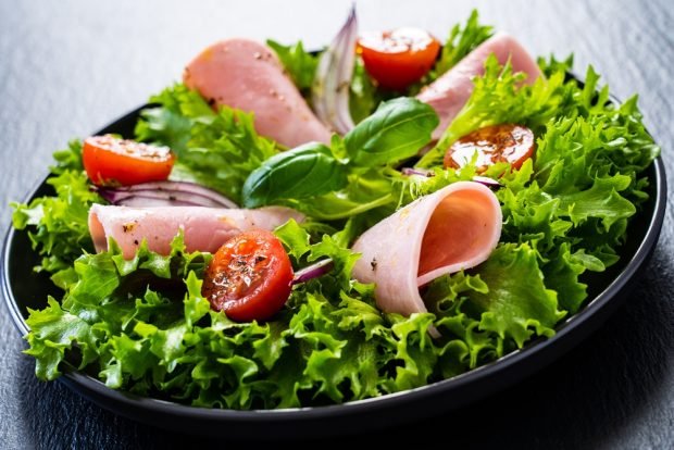 Quick salad with ham – a simple and delicious recipe, how to cook step by step