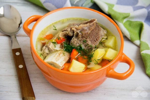 Beef rib soup is a simple and delicious recipe with photos (step by step)