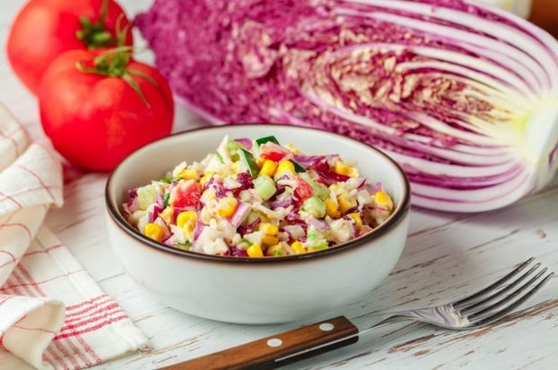 Purple Peking cabbage salad is a simple and delicious recipe, how to cook step by step