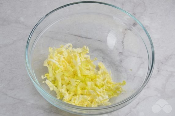 Peking Cabbage Salad with bell pepper and carrots: photo of recipe preparation, step 1