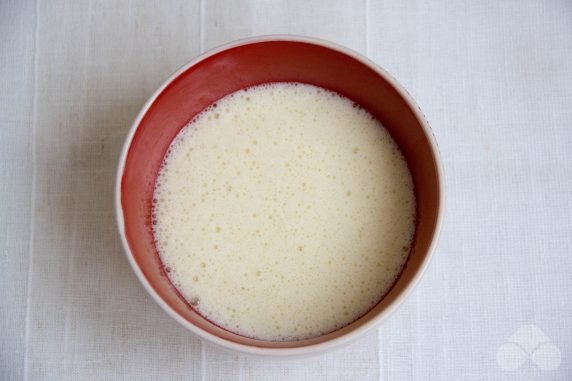 Lush cottage cheese casserole with semolina in the oven: photo of recipe preparation, step 3