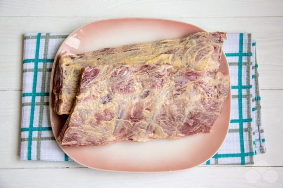 Simple pork ribs in the oven: photo of recipe preparation, step 1