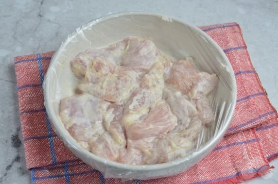 Grilled chicken fillet in mayonnaise: photo of recipe preparation, step 4