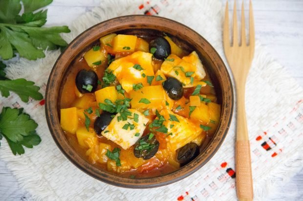 Vegetable stew with fish and olives – a simple and delicious recipe with photos (step by step)