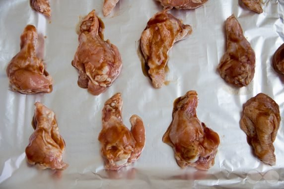 Wings with barbecue sauce in the oven: photo of recipe preparation, step 4