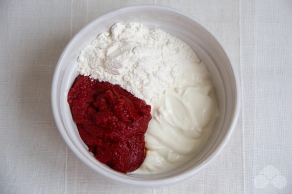 Beef goulash with tomato paste and sour cream: photo of recipe preparation, step 5