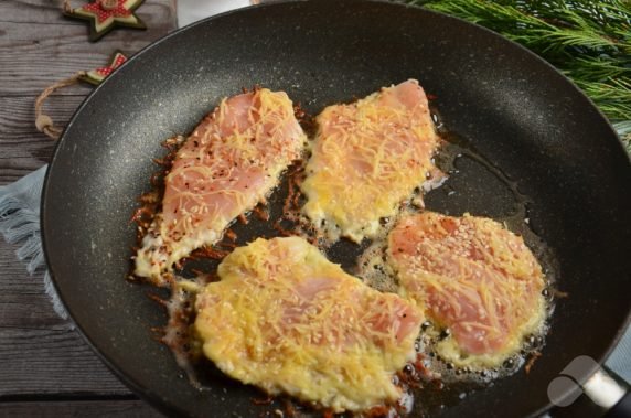 Chicken chops with cheese and sesame: photo of recipe preparation, step 5