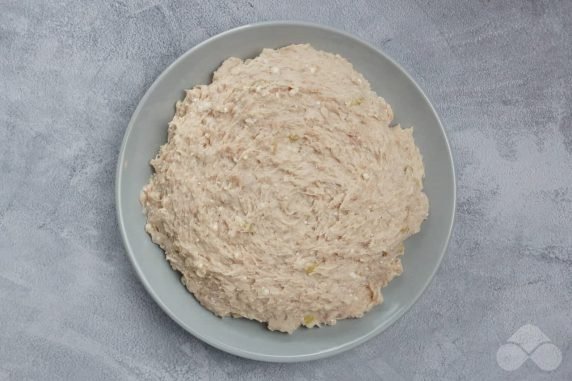 Minced pork cutlets with cottage cheese: photo of recipe preparation, step 5