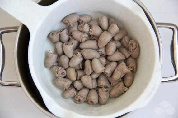 Chicken heart goulash : photo of recipe preparation, step 3