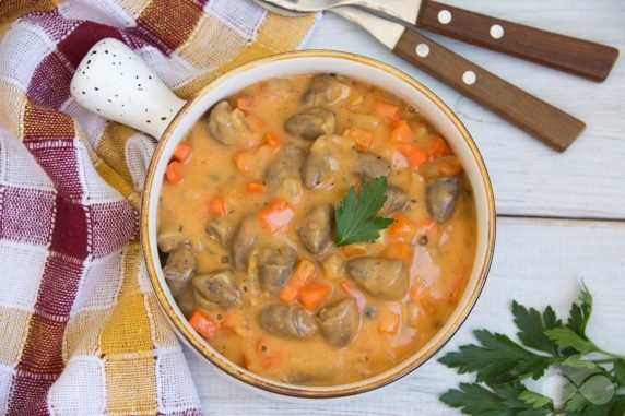 Chicken heart goulash : photo of recipe preparation, step 9