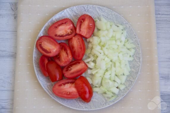 Eggplant and tomato stew: photo of recipe preparation, step 2