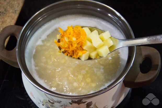 Pea cream soup: photo of recipe preparation, step 5