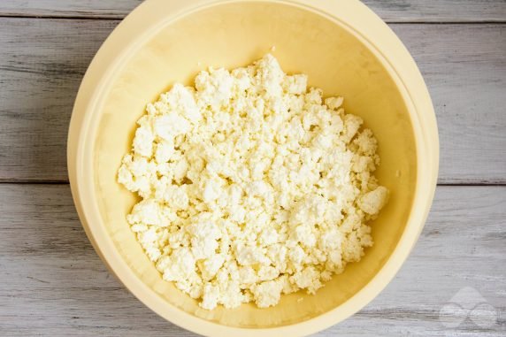 Cottage cheese casserole without eggs: photo of recipe preparation, step 1