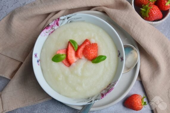 Semolina porridge on water: photo of recipe preparation, step 5