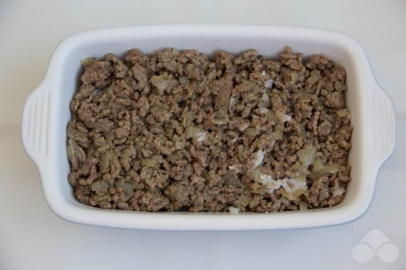 Rice casserole with minced meat: photo of recipe preparation, step 7