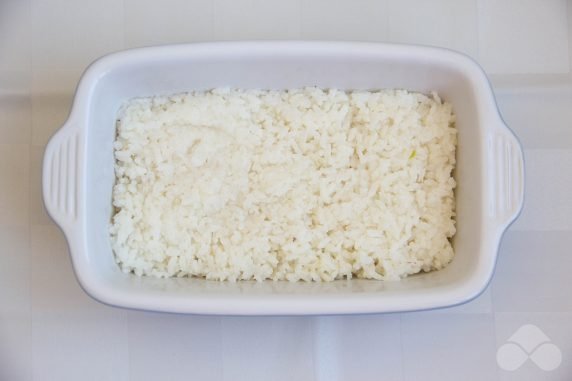 Rice casserole with minced meat: photo of recipe preparation, step 6