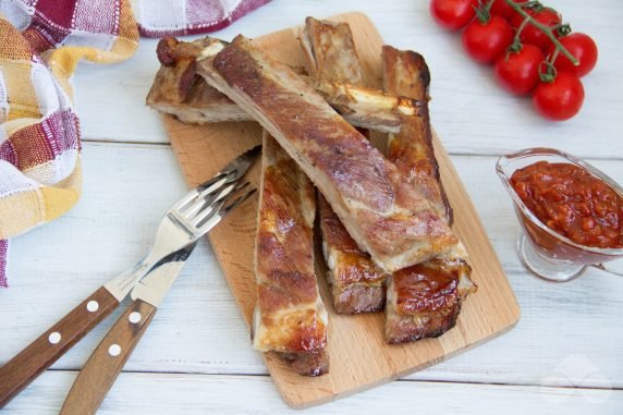 Pork ribs baked in honey: photo of recipe preparation, step 6