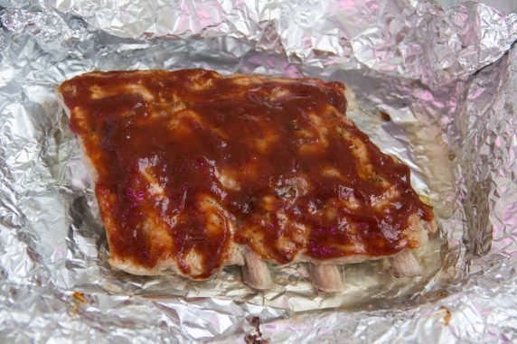 Pork ribs in sweet and sour sauce: photo of recipe preparation, step 5