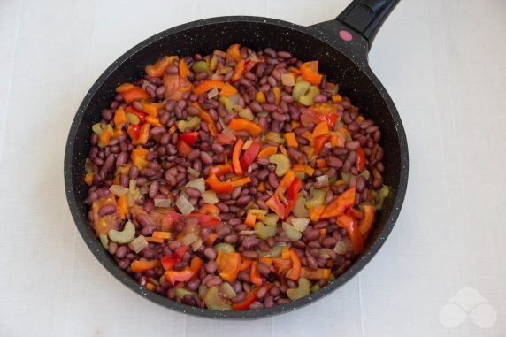 Vegetable stew with beans: photo of recipe preparation, step 4