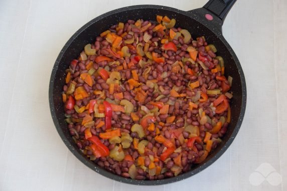 Vegetable stew with beans: photo of recipe preparation, step 5