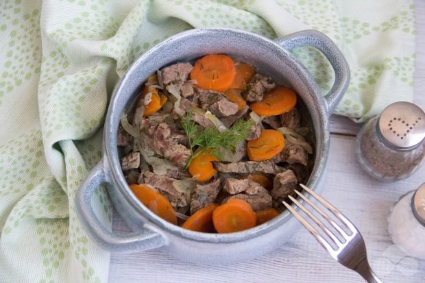 Beef with carrots in pots – a simple and delicious recipe with photos (step by step)